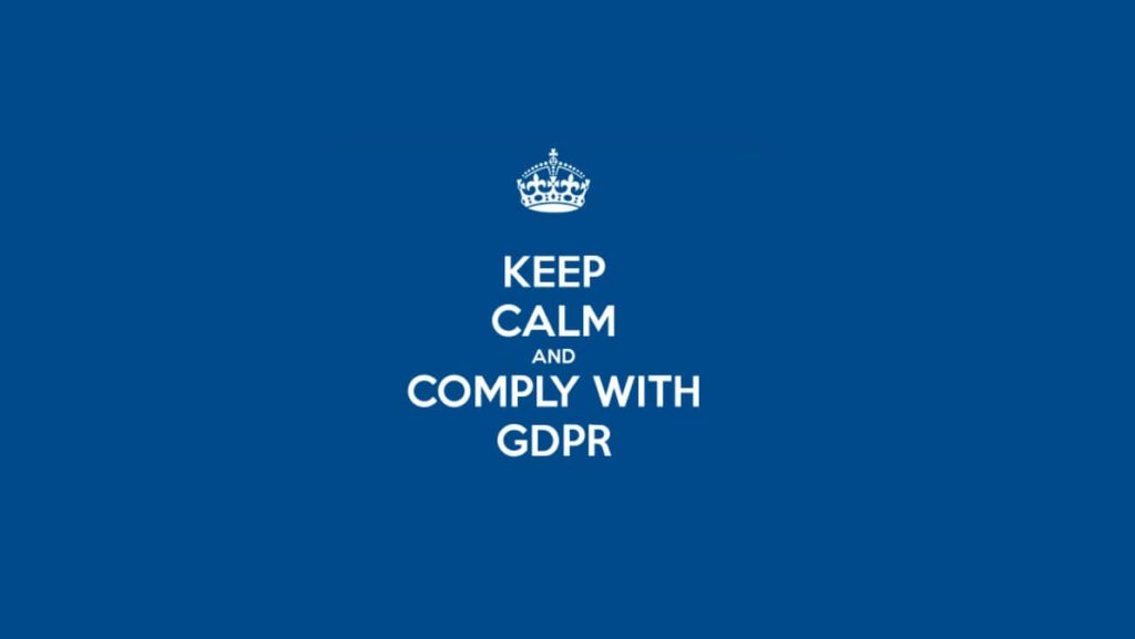 keep calm and comply with GDPR